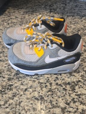 Nike Kids Gray, Yellow & Black Air Max Style Sneakers